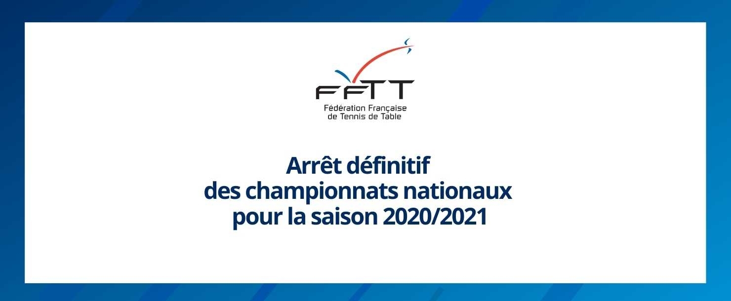 Arrêt définitif des championnats nationaux
